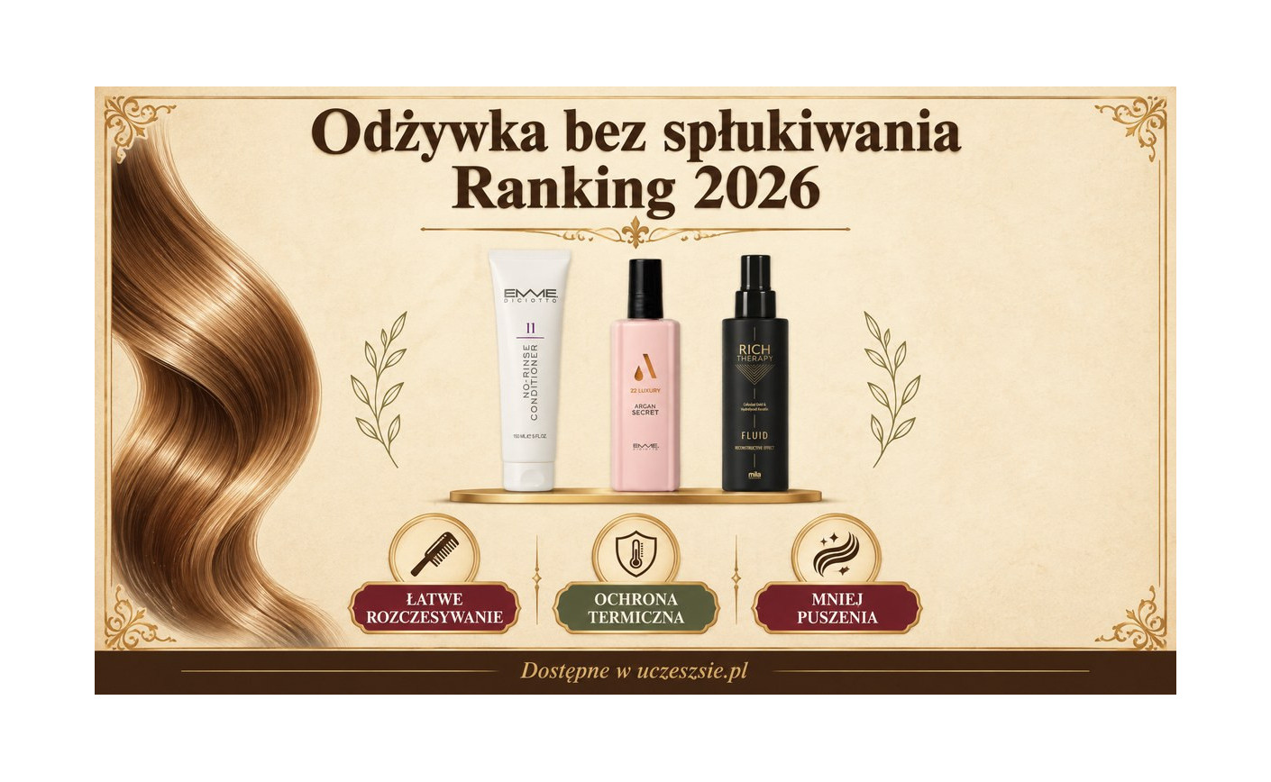 Odżywka bez spłukiwania: ranking 2026 i jak dobrać do włosów