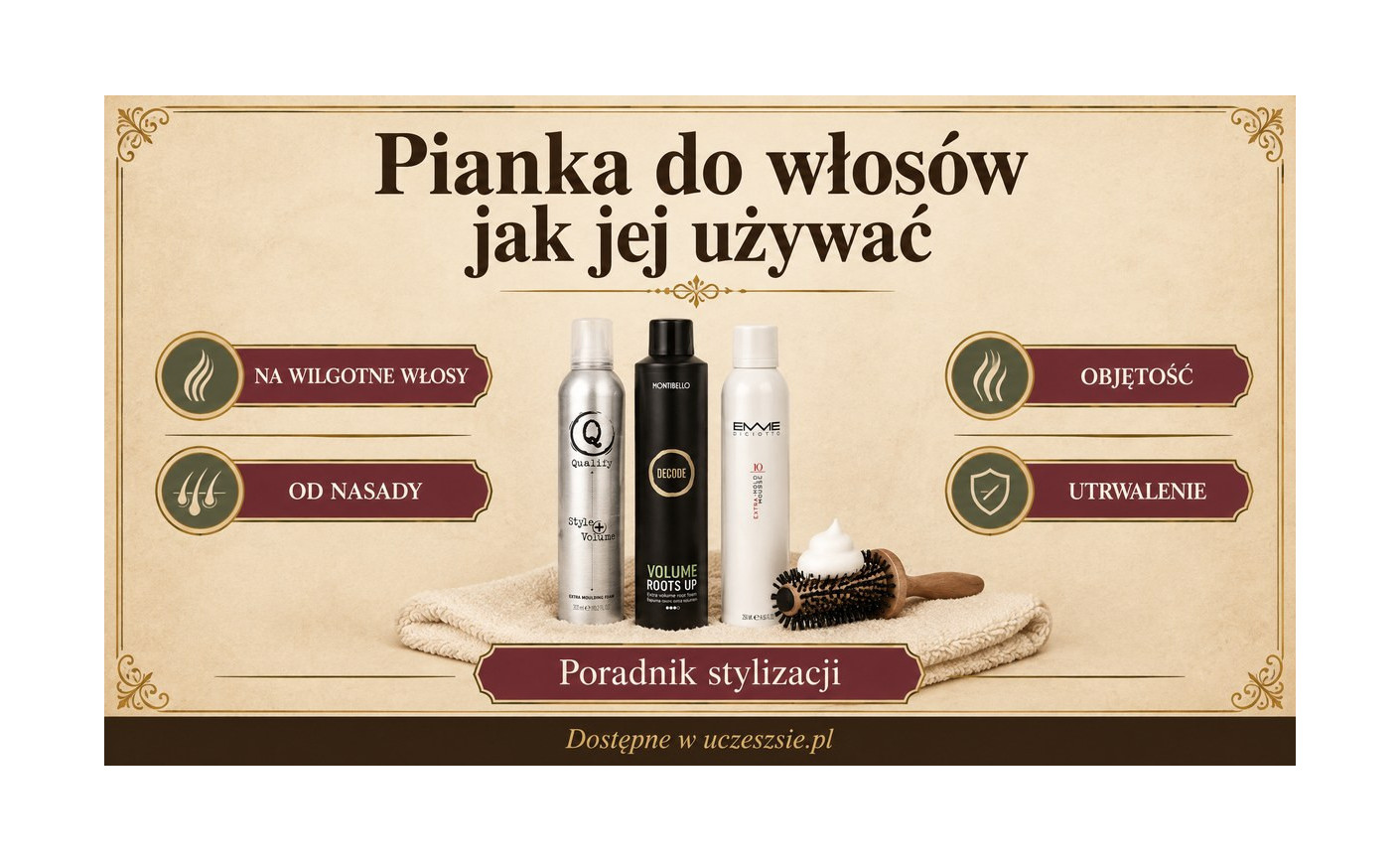 Pianka do włosów: jak układać włosy pianką do stylizacji