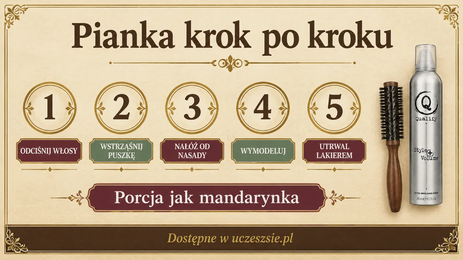 Jak używać pianki do włosów krok po kroku