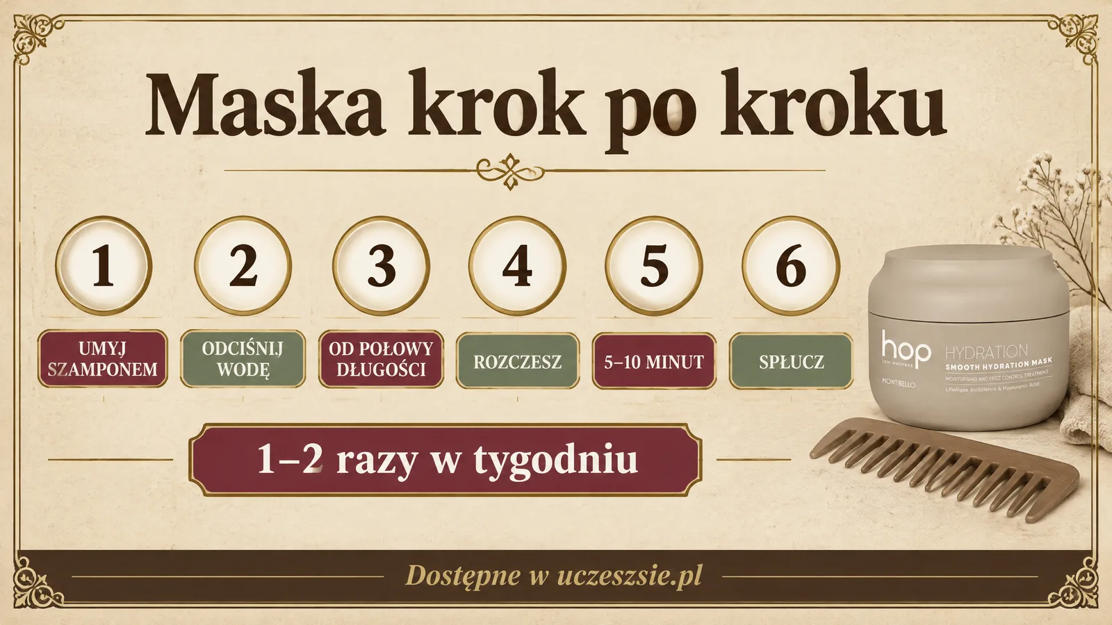 Jak nakładać maskę na włosy krok po kroku